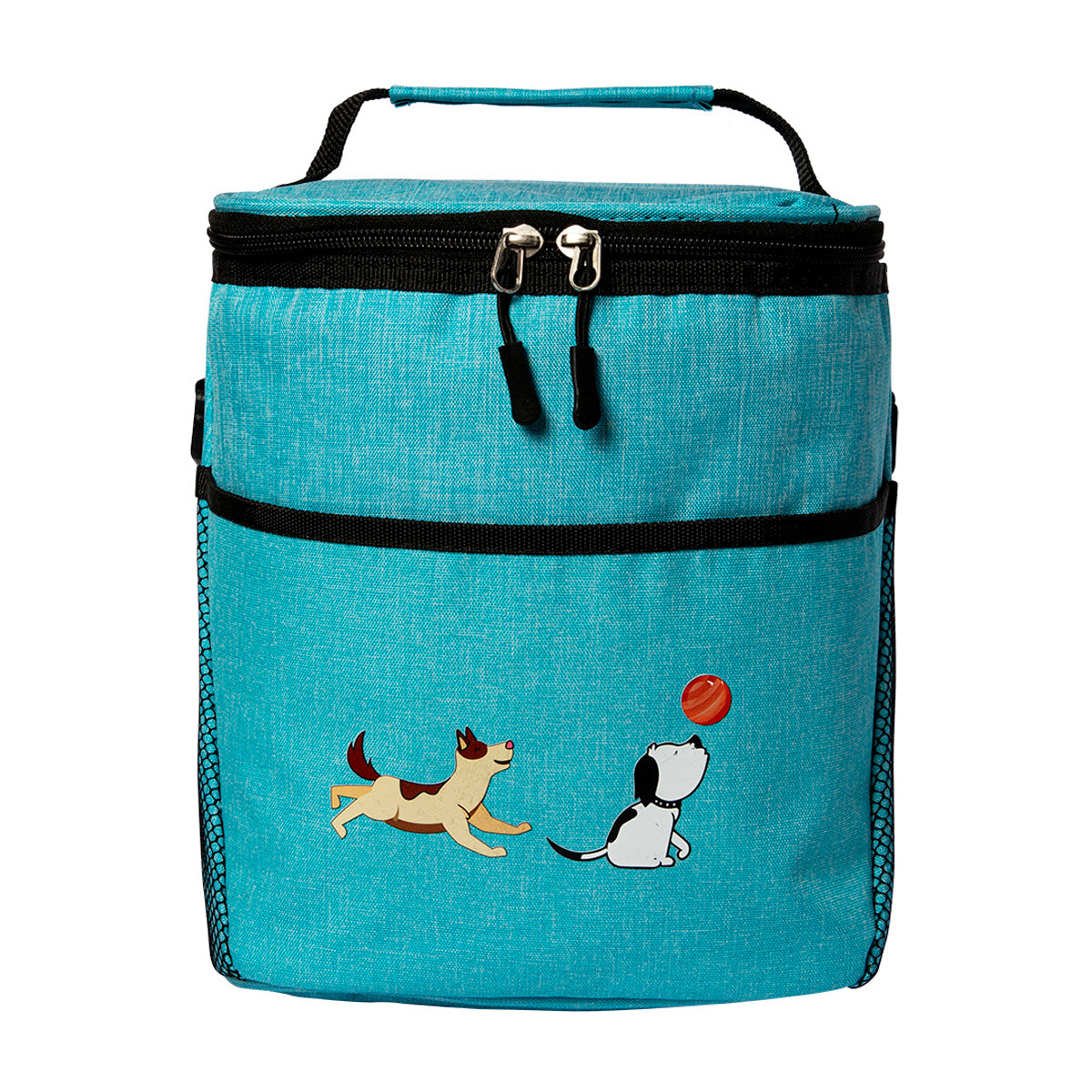 Biggdesign Dogs Kühltasche in Türkis, 10 L, mit isolierter Innenfolie und praktischen Taschen für Picknick und Reisen.