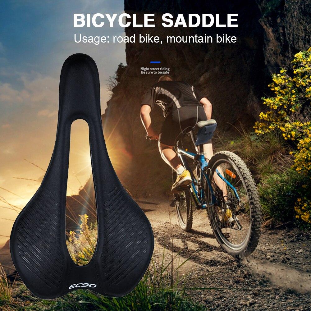 Comfortable bike cushion cycling seat made of nylon fiber and PU leather, designed for MTB and road bicycles, featuring a multicolor design.