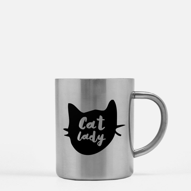 A stylish Cat Gold & Silver Mug featuring a luxurious gold metallic coating with cat-themed design, perfect for coffee or tea.