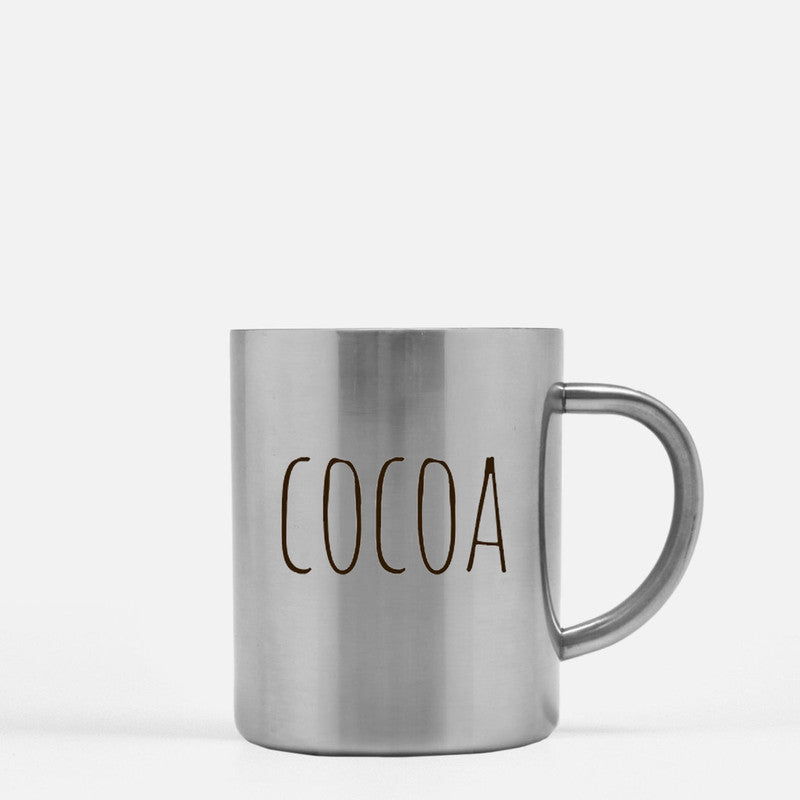 Cocoa Gold & Silver Mug featuring a luxurious gold metallic coating and elegant ceramic design, perfect for hot beverages.