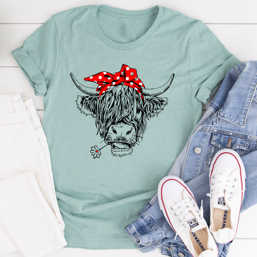 A stylish Cow T-Shirt made from soft cotton, featuring a playful cow design, perfect for casual wear.