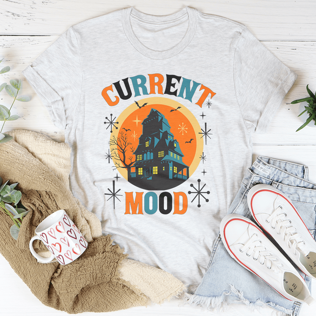 Current Mood Halloween Tee featuring a festive design, made from soft ring-spun cotton with durable stitching.