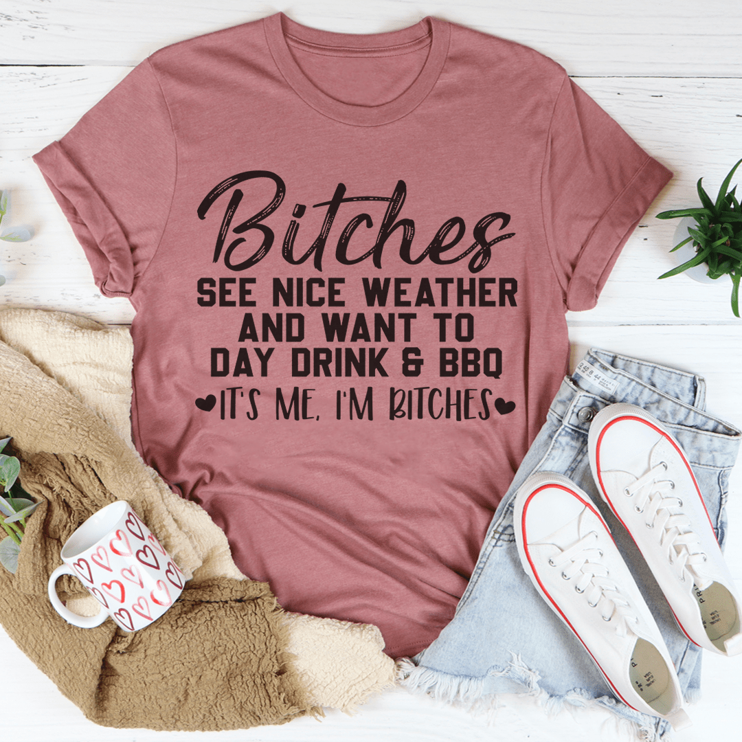 Day Drink & BBQ T-Shirt in various colors, showcasing its soft fabric and durable stitching.