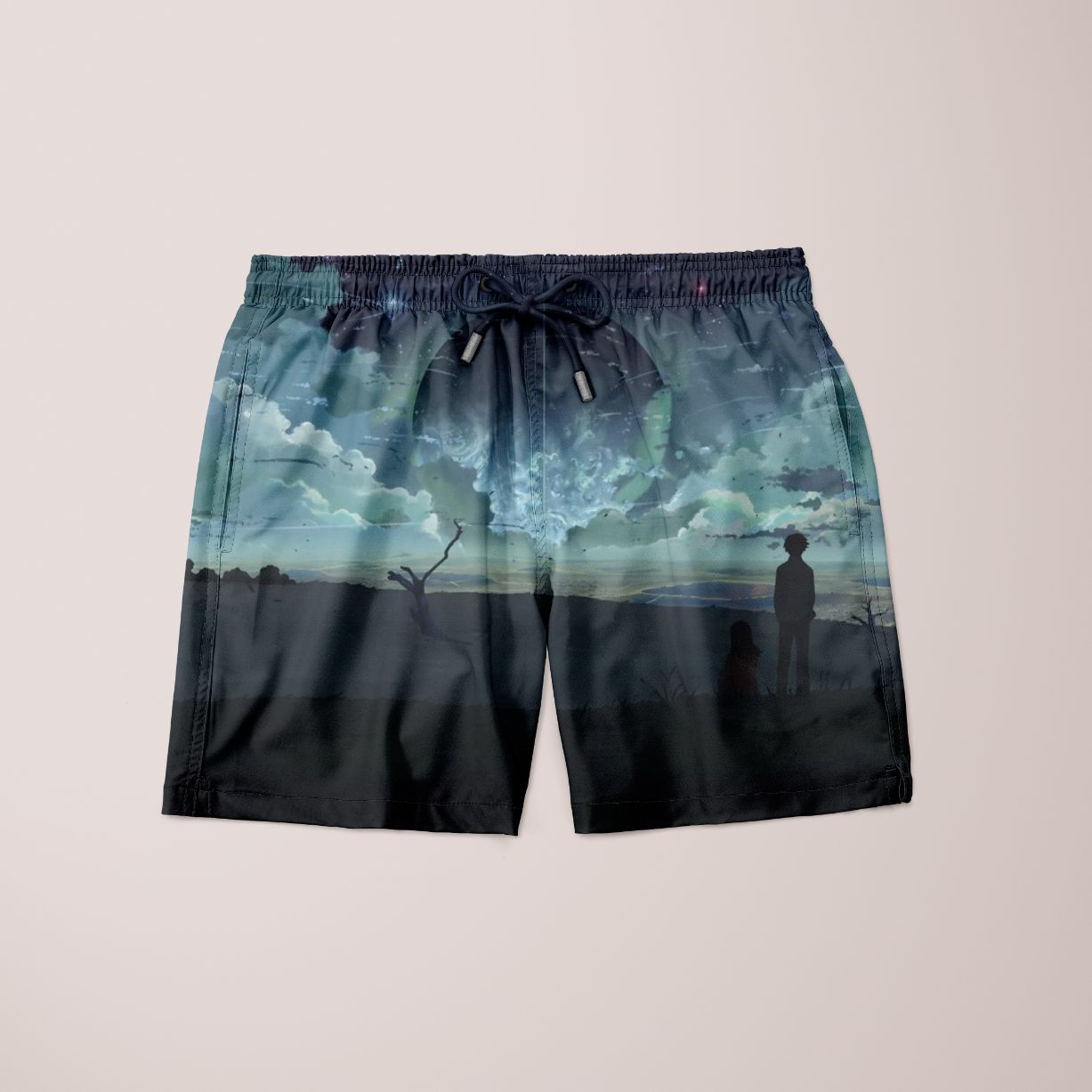 Doreanor Shorts featuring a unique full print design, made from 100% microfiber, showcasing vibrant colors and a comfortable fit.