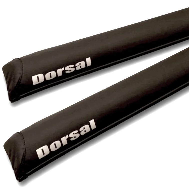 DORSAL SunGuard Aero Roof Rack Pads designed for secure transport of surfboards and paddle boards, featuring durable EVA foam and weatherproof nylon sleeve.