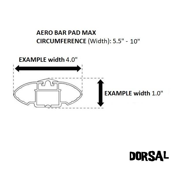 DORSAL SunGuard Aero Roof Rack Pads designed for secure transport of surfboards and paddle boards, featuring durable EVA foam and weatherproof nylon sleeve.