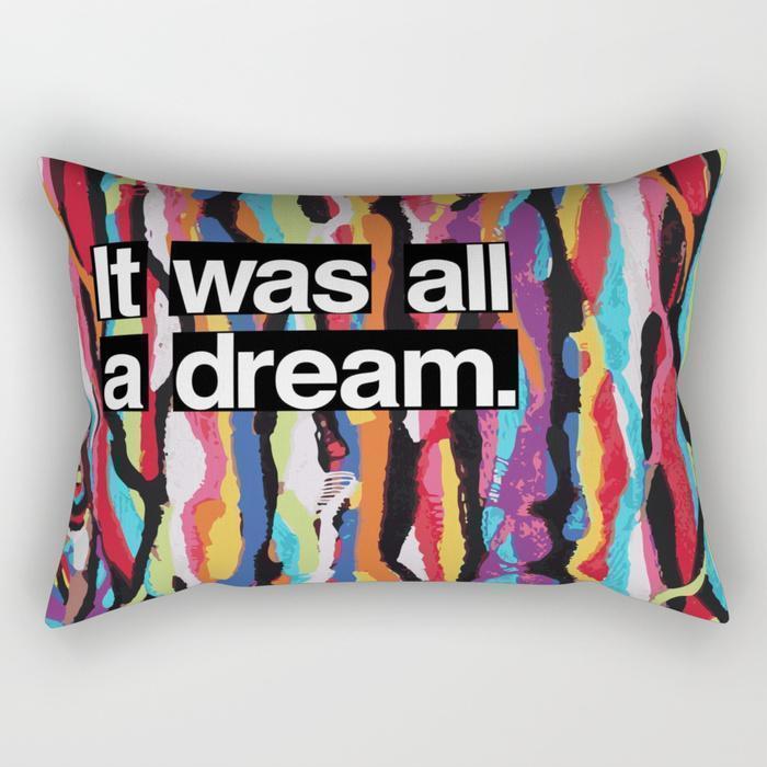 Decorative pillow with abstract art.