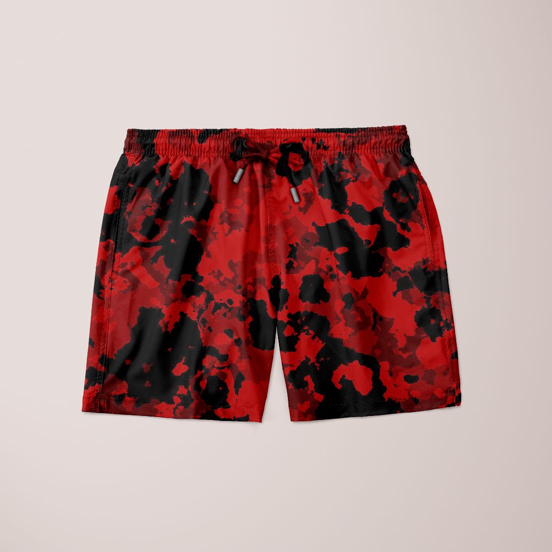 Drollana Shorts featuring a unique full print design, made from 100% microfiber, showcasing vibrant colors and a comfortable fit.