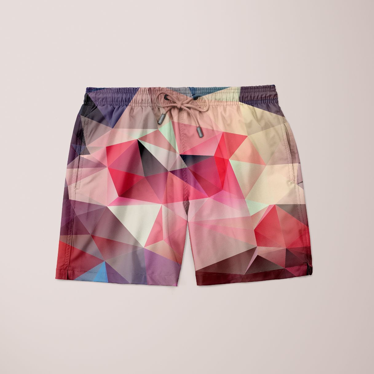 Dukuze Shorts featuring a unique full print design, made from 100% microfiber, showcasing vibrant colors and a comfortable fit.