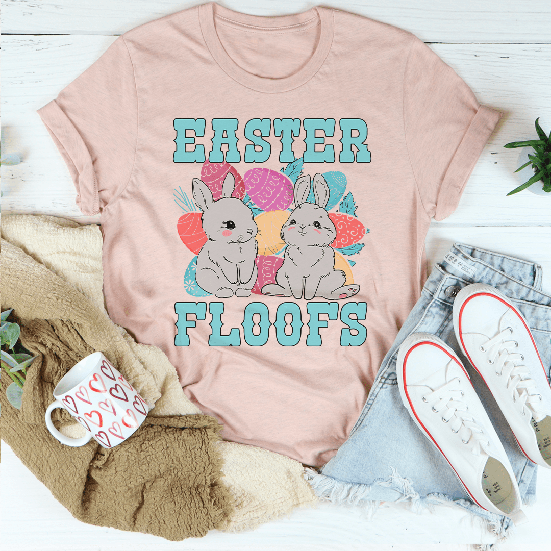 Easter Floofs Tee featuring vibrant colors and soft fabric, perfect for casual wear.