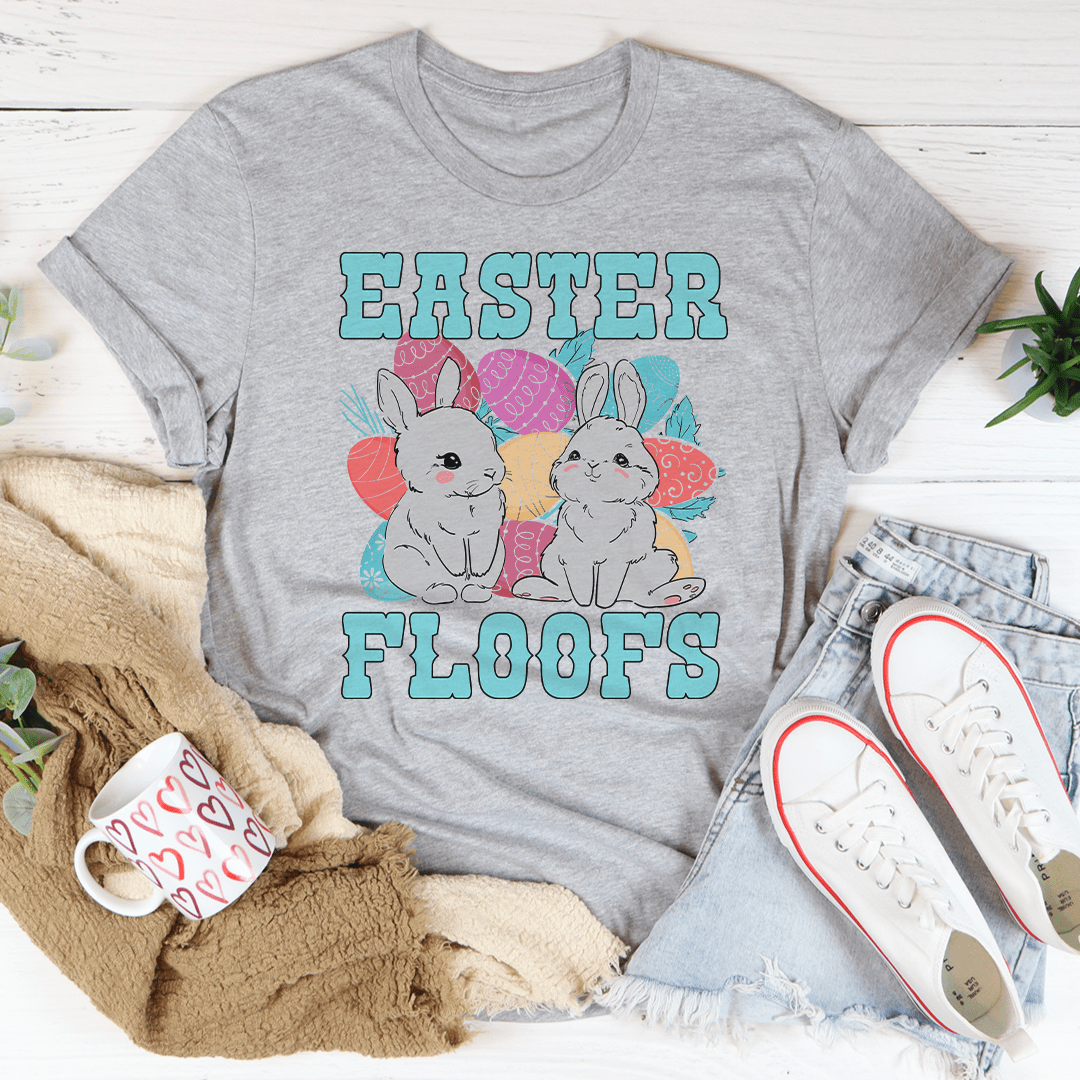 Easter Floofs Tee featuring vibrant colors and soft fabric, perfect for casual wear.