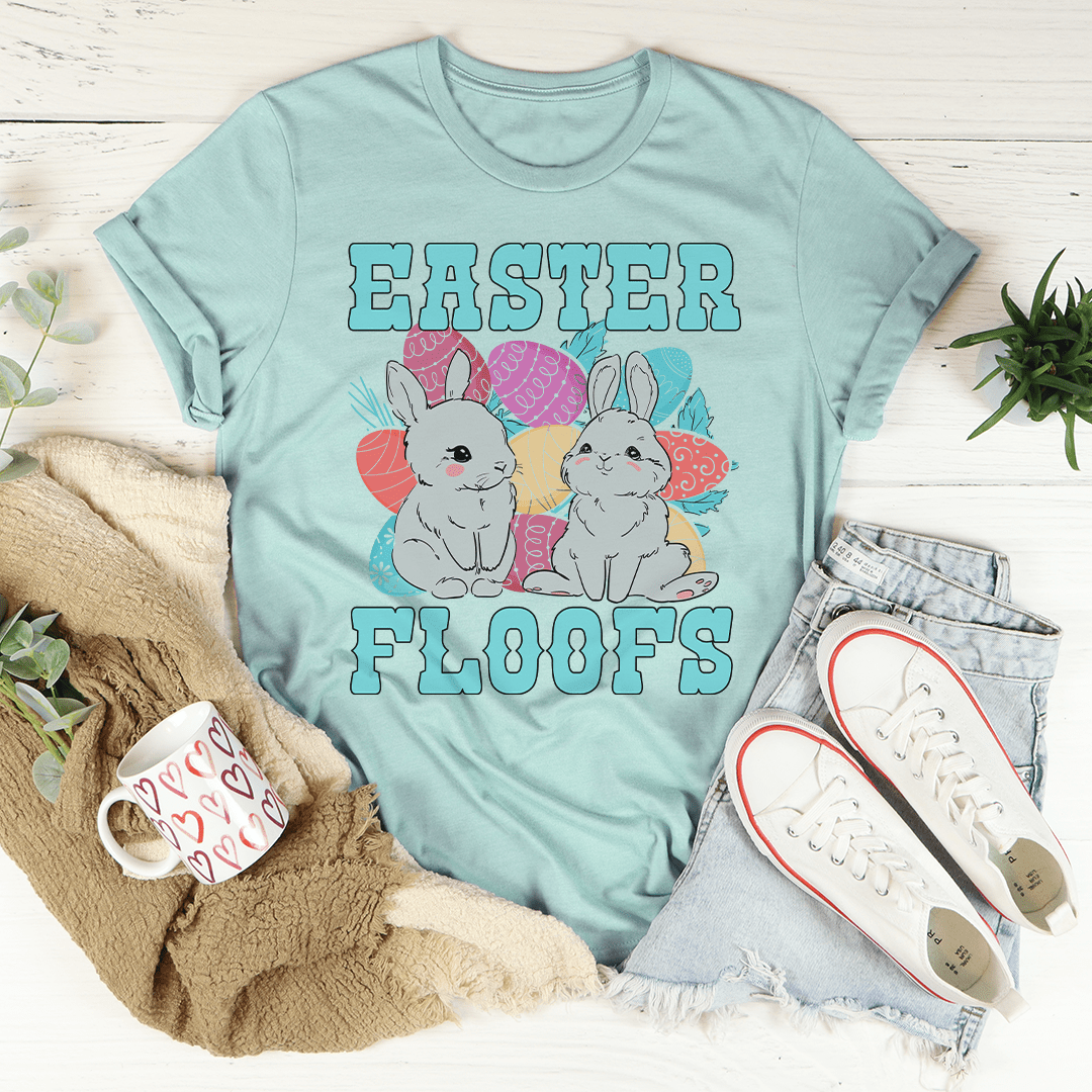 Easter Floofs Tee featuring vibrant colors and soft fabric, perfect for casual wear.