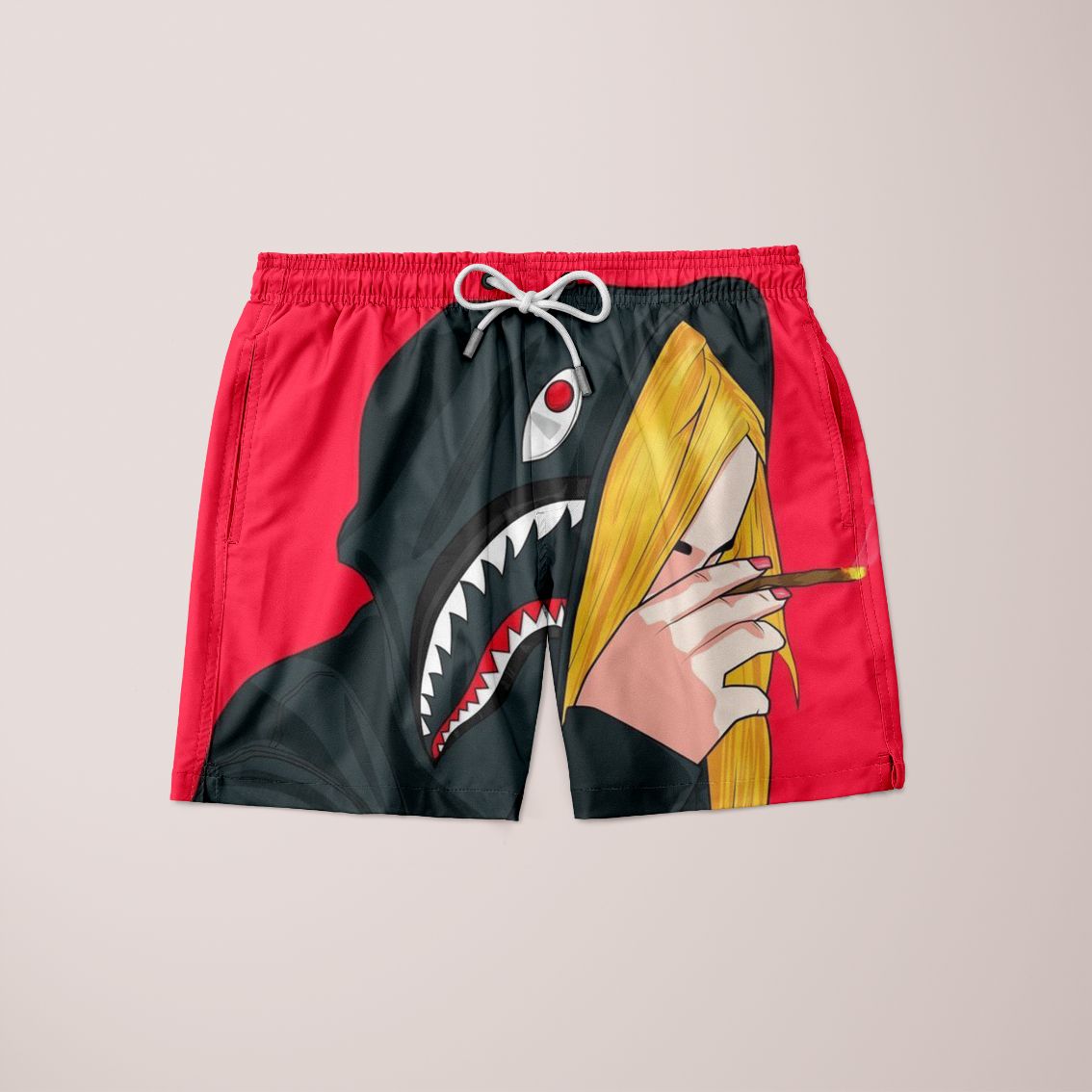 A pair of stylish Epic Shorts featuring a unique full print design, made from 100% microfiber, showcasing vibrant colors and a comfortable fit.