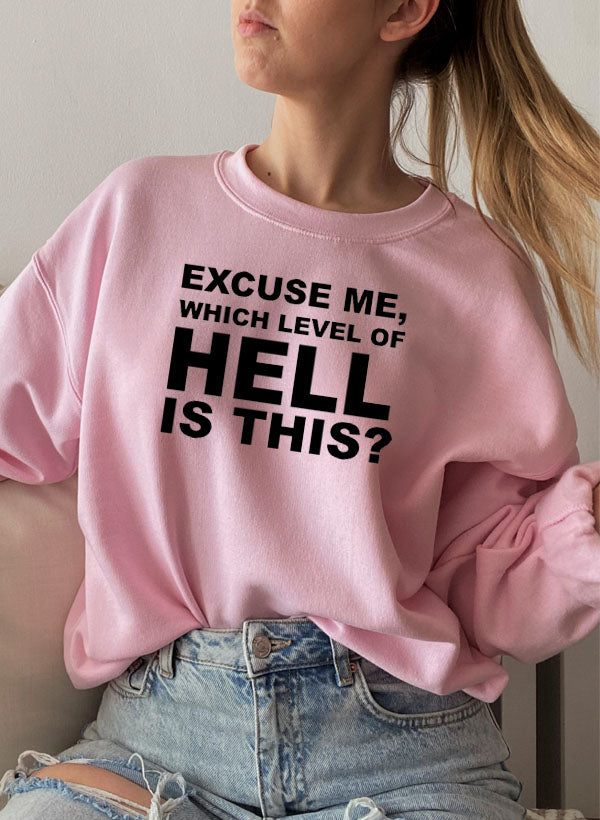 Excuse Me Sweat Shirt featuring a cozy fleece lining and adjustable cuffs, designed by top artists for a stylish look.