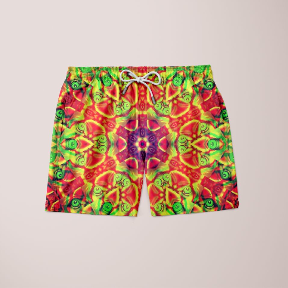 Stylish Eyes Of The Order Shorts featuring a unique full print design, made from 100% microfiber, perfect for casual wear.