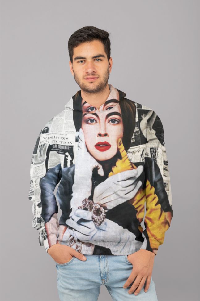 Fashion for Fiction UNISEX Sublimation Hoodie featuring vibrant full-color print on soft polyester fabric, designed for comfort and style.