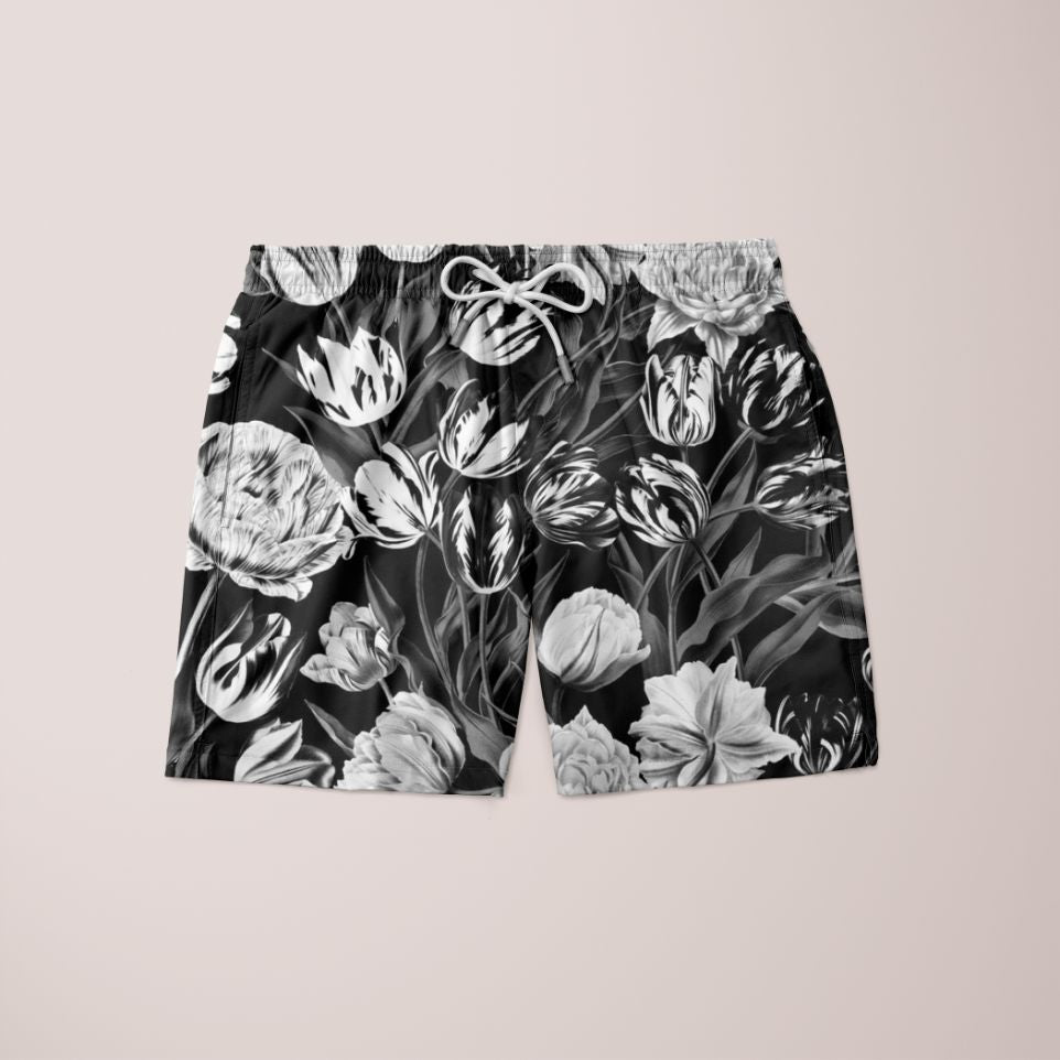 Flamaell Shorts featuring a unique full print design, made from 100% microfiber, showcasing vibrant colors and a stylish fit.