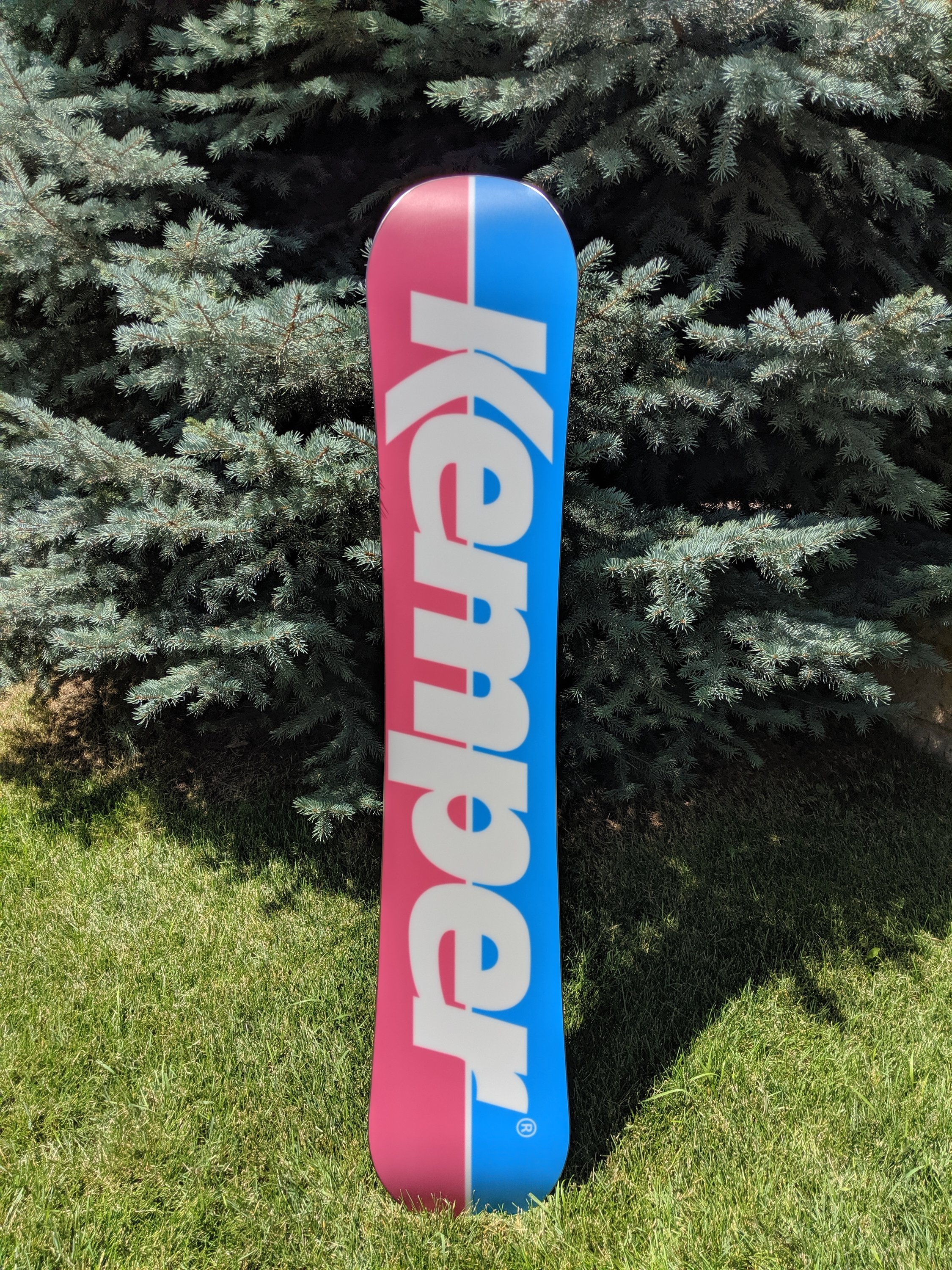 Freestyle 1989/1990 snowboard showcasing its twin-tip design and sleek gloss topsheet.