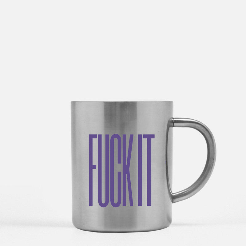 Elegant Fuck It Gold & Silver Mug with a luxurious metallic finish, showcasing a unique design perfect for stylish beverage enjoyment.