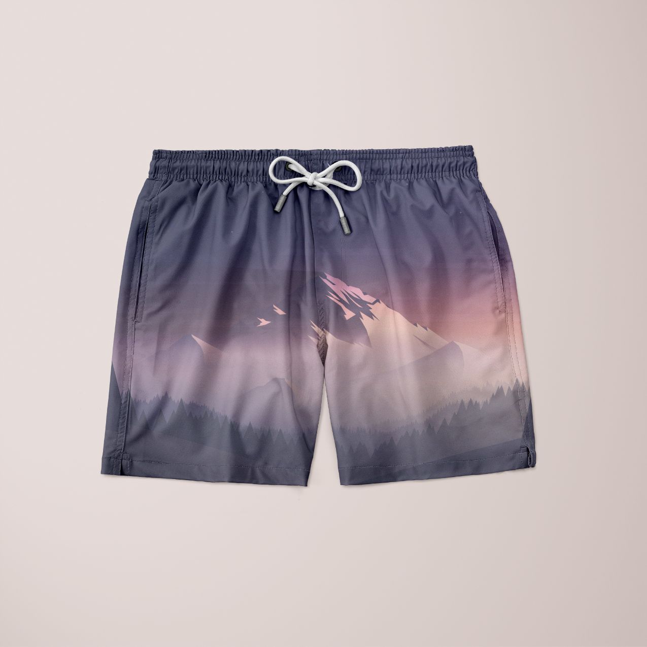 Future Adventure Shorts featuring a unique full print design, made from 100% microfiber, showcasing stylish and comfortable fit.