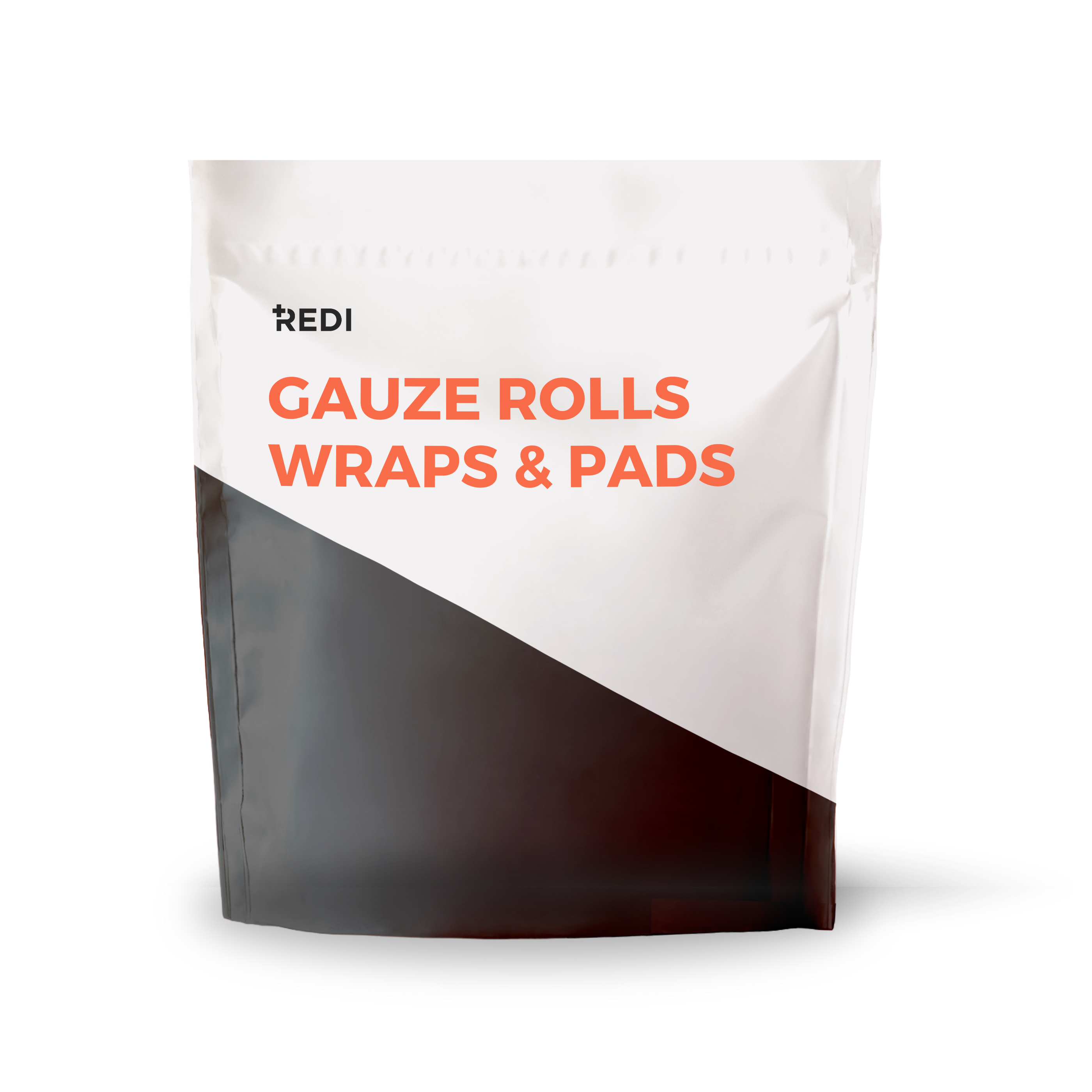 An assortment of gauze rolls and wraps for wound care and bleeding control, neatly packaged for easy access.