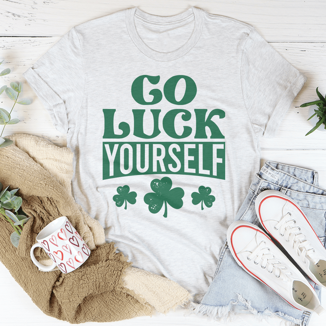 Go Luck Yourself Tee in various colors, showcasing its soft fabric and durable stitching.