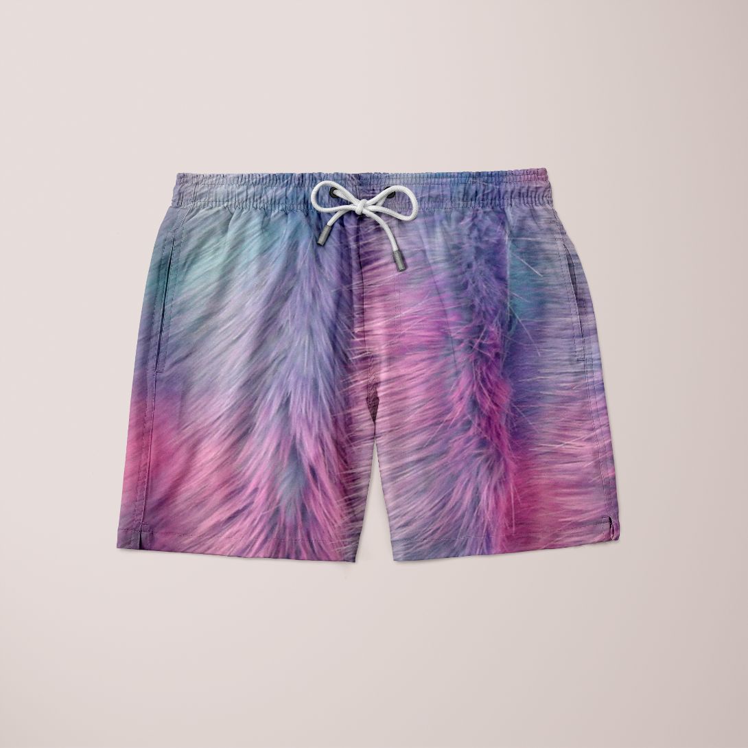 Gogge Shorts featuring a unique full print design, made from 100% microfiber, showcasing vibrant colors and a comfortable fit.