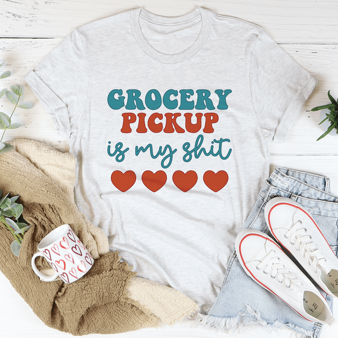 Grocery Pickup Tee in various colors, showcasing its soft fabric and durable stitching.