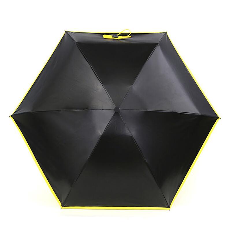 High Quality Mini Pocket Umbrella in various colors including pink, blue, green, yellow, and black, showcasing its compact design.