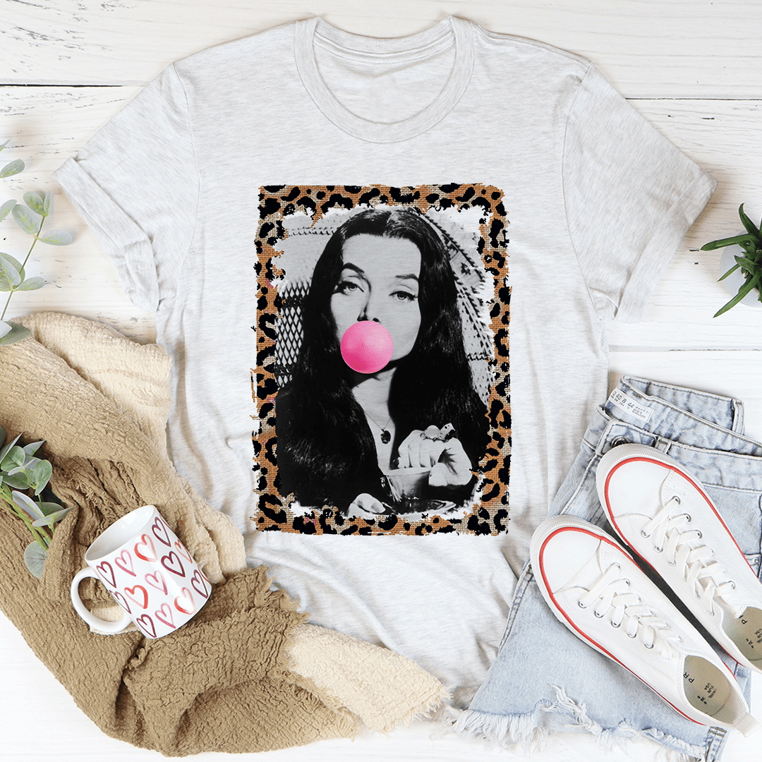 Horror Queen Bubble Gum Tee featuring vibrant colors and unique graphics on a soft cotton fabric.