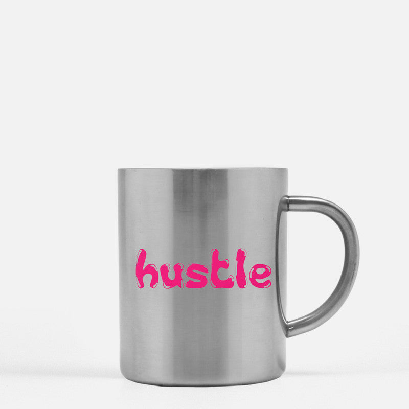 Hustle Gold & Silver Mug featuring a luxurious metallic finish and elegant design, perfect for coffee or tea.