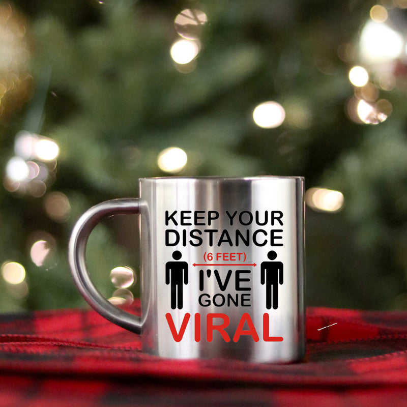 I Ve Gone Viral Gold & Silver Mug with elegant metallic coating and unique design, perfect for coffee or tea.