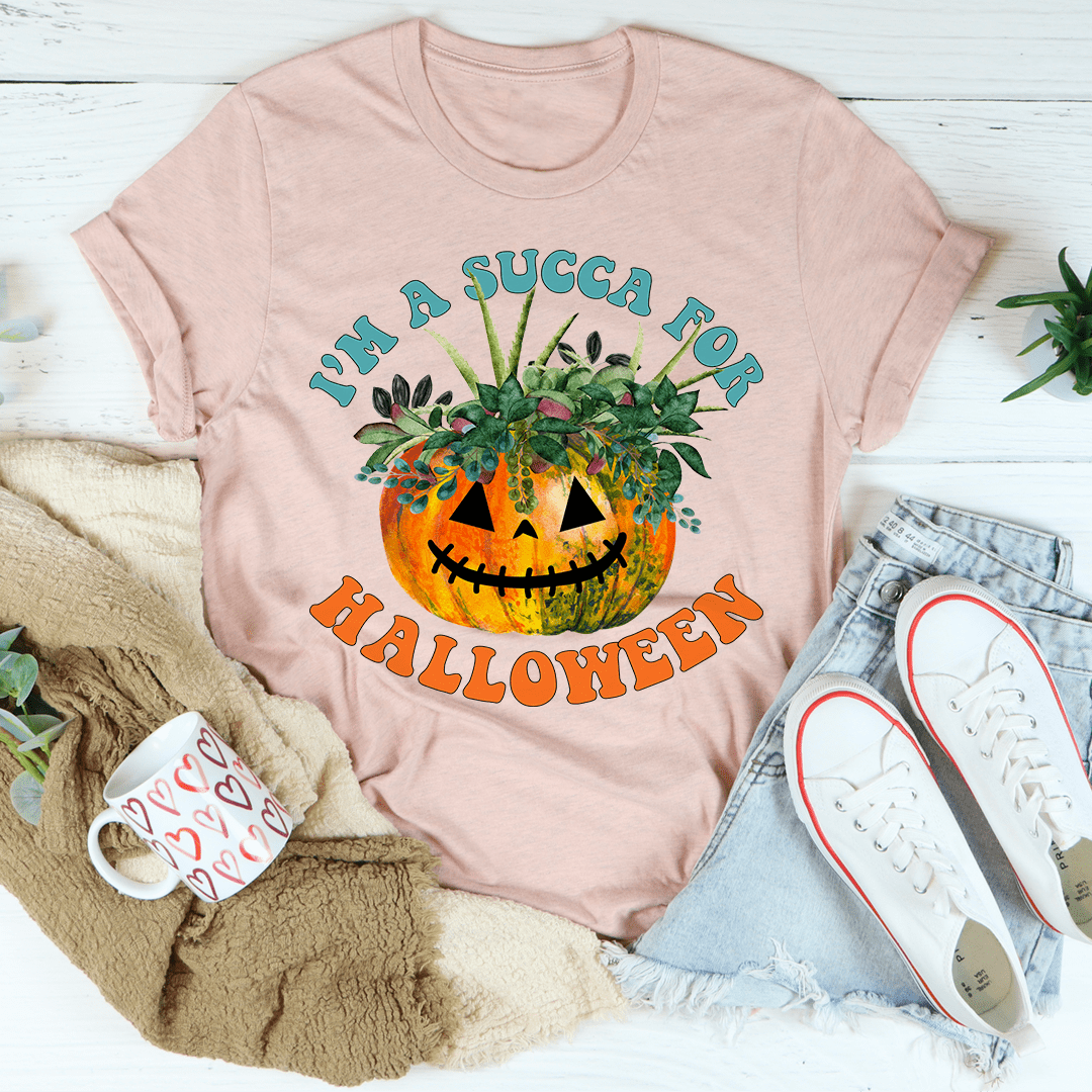 I'm A Succa For Halloween T-Shirt featuring a playful design with vibrant colors, made from soft ring-spun cotton.