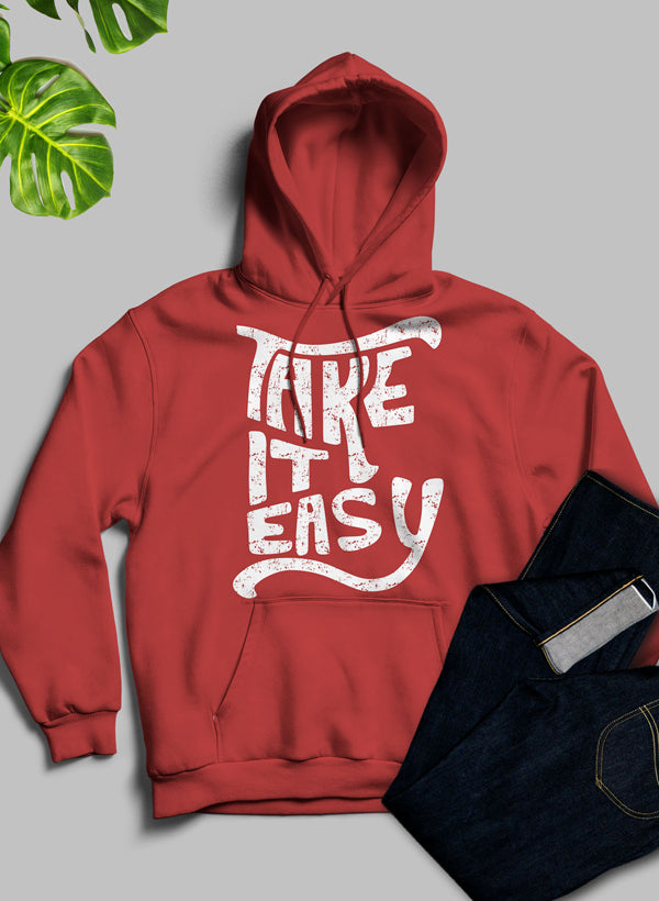 A stylish It Easy Hoodie featuring unique designs by top artists, made from cozy fleece blend material.