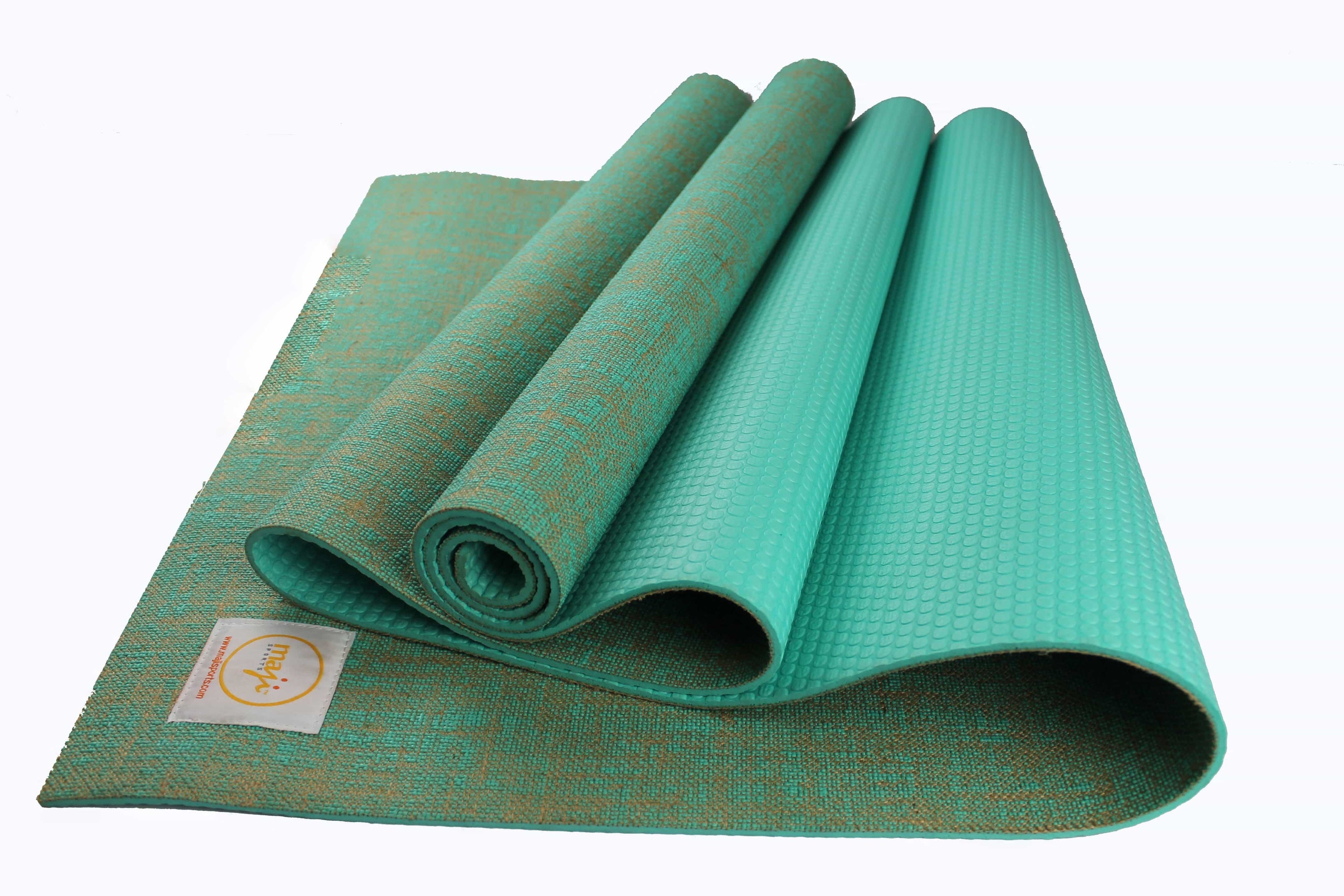 Jute Premium ECO Yoga Mat showcasing its textured surface and natural jute fibers, ideal for yoga and Pilates.