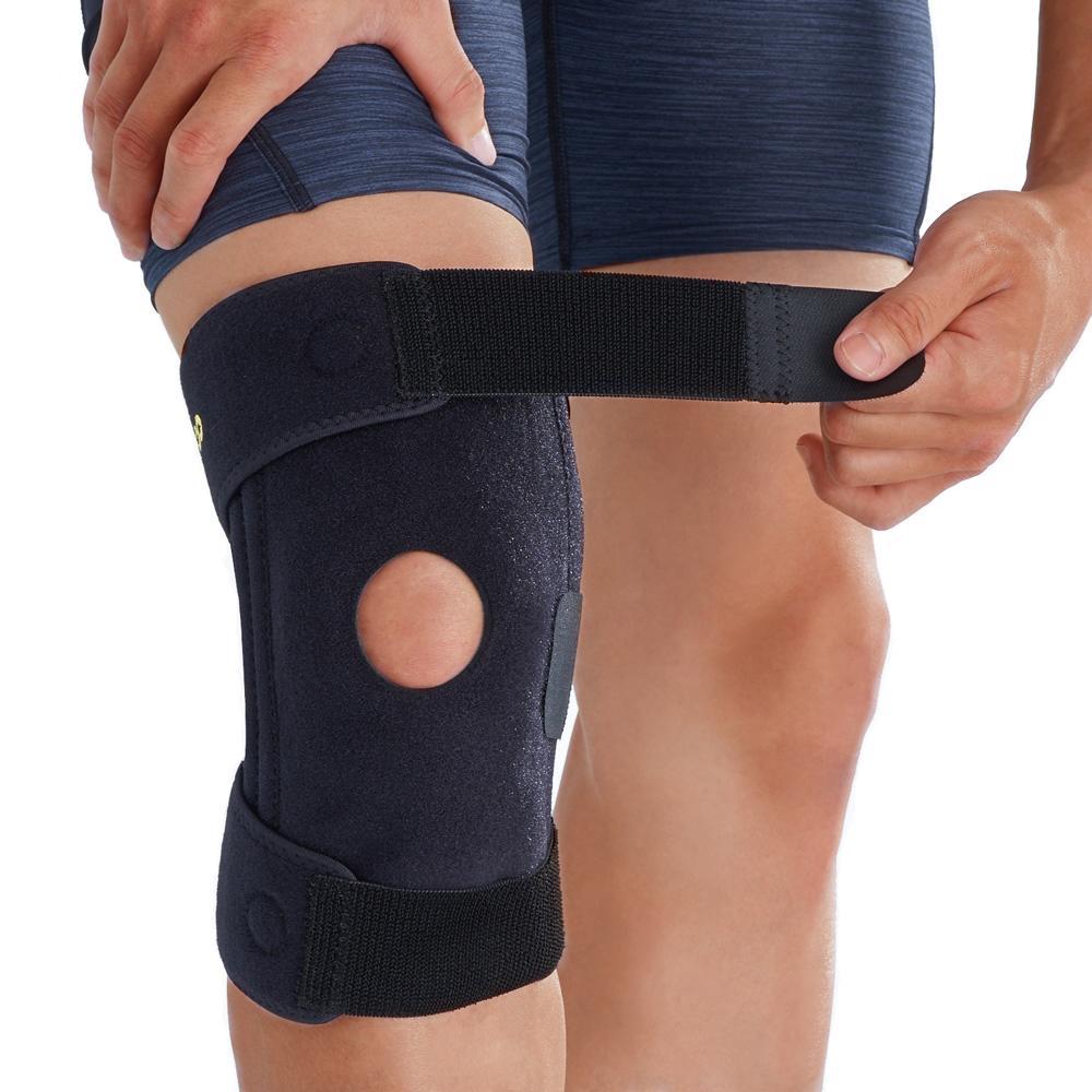 KB30 SportsMed Knee Brace featuring ergonomic silicone gel patella ring and adjustable straps for optimal support.