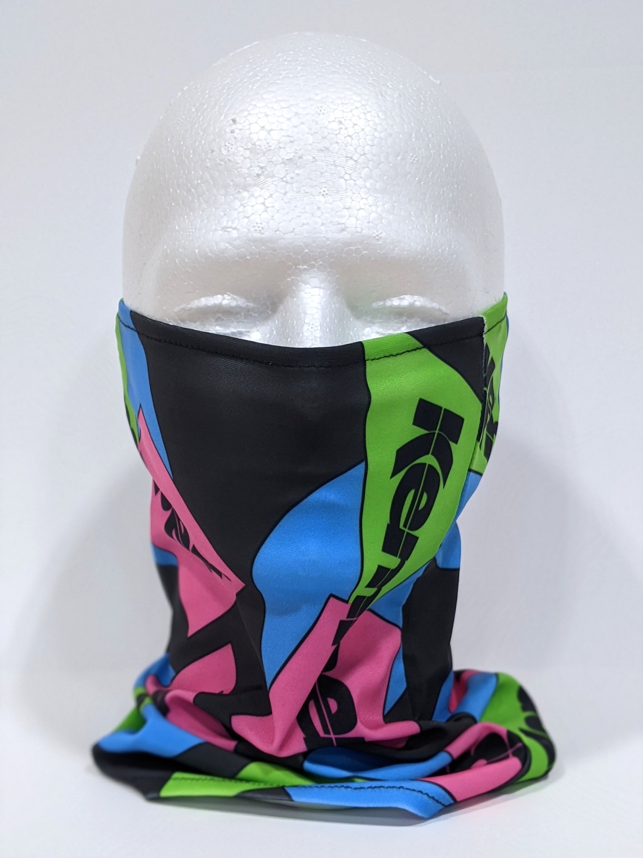 Kemper Snowboards Logo Neck Gaiter in soft polyester spandex fabric, showcasing its stylish design and comfortable fit.