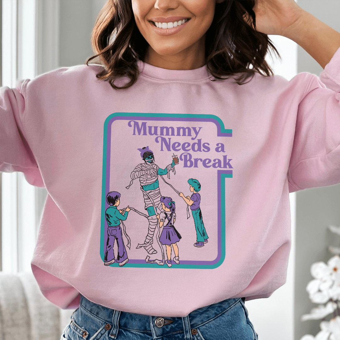 Cozy Mama Needs a Break sweats featuring a warm fleece lining and adjustable cuffs, designed by top artists.