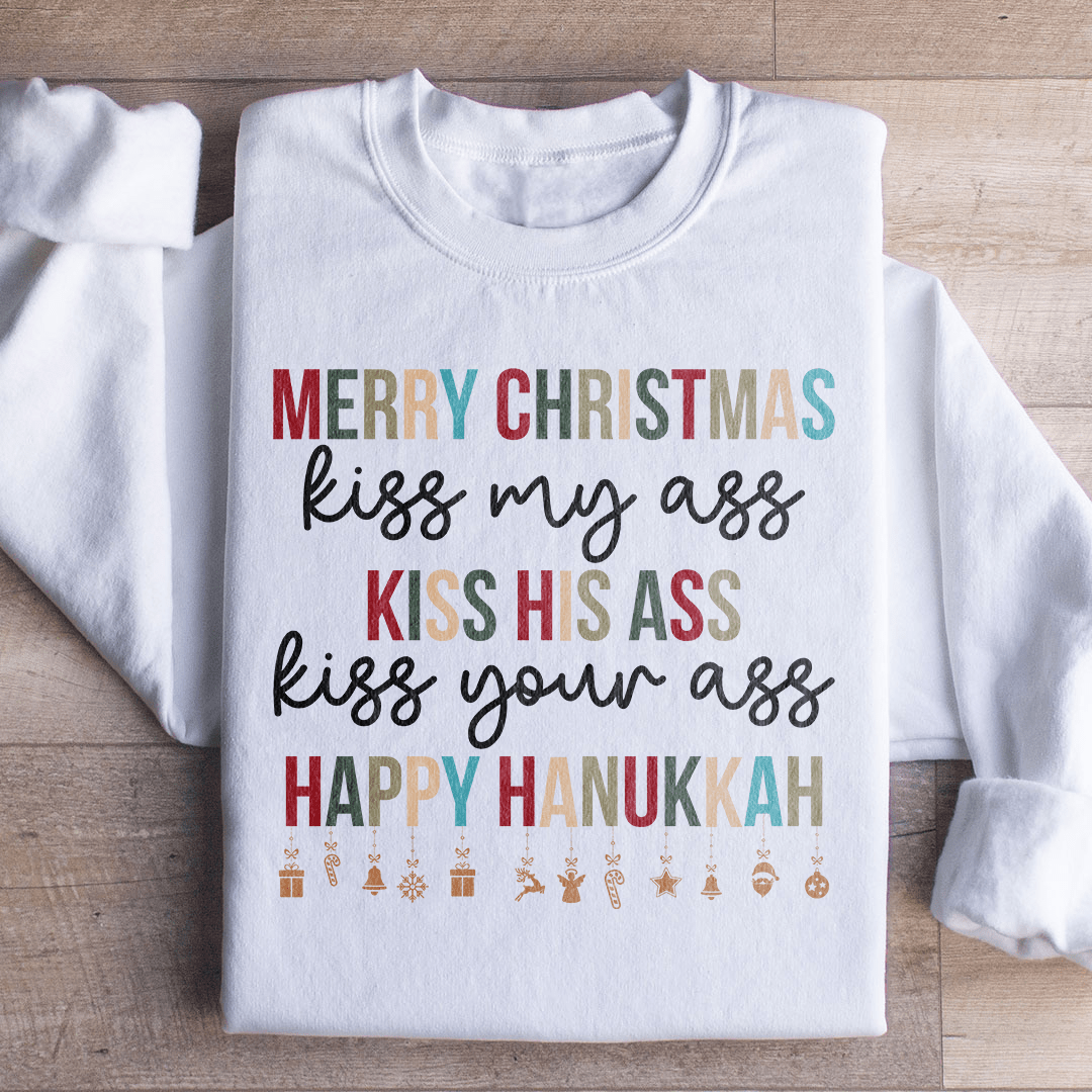 Cozy Merry Christmas sweats featuring unique designs by top artists, made from a warm cotton/poly fleece blend.