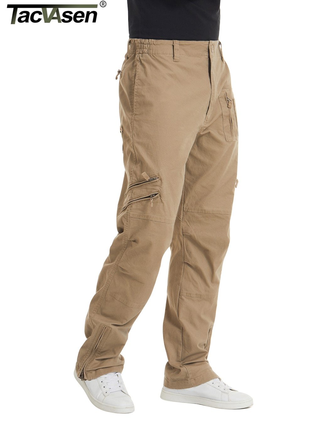 Military Mens Cargo Pants in various colors with multiple pockets, designed for tactical and outdoor activities.