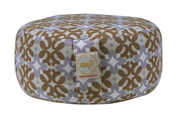 Mod Zafu Yoga Meditation Pillow in cotton twill, providing support for meditation with a moderate lift for sit bones.