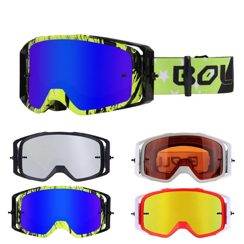 Motorcycle goggles designed for riding, featuring a dust-proof and UV-protected lens, suitable for both men and women.