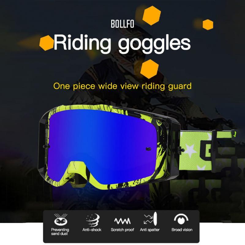 Motorcycle goggles designed for riding, featuring a dust-proof and UV-protected lens, suitable for both men and women.