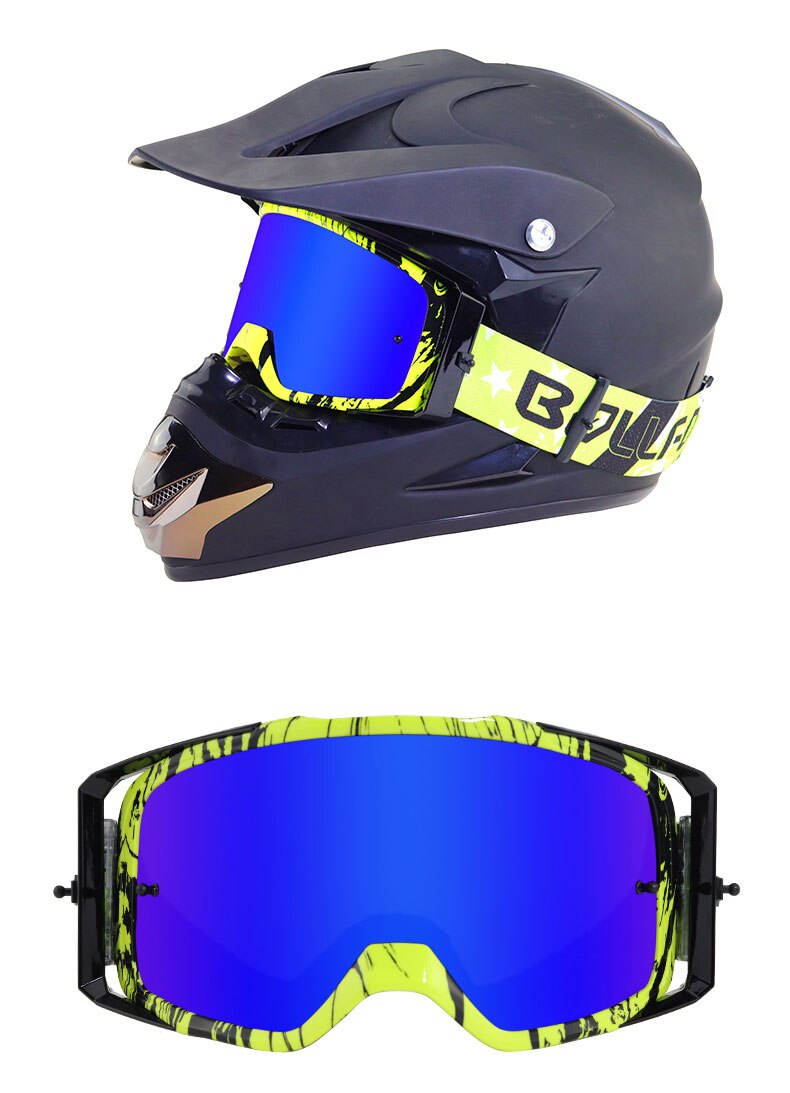 Motorcycle goggles designed for riding, featuring a dust-proof and UV-protected lens, suitable for both men and women.