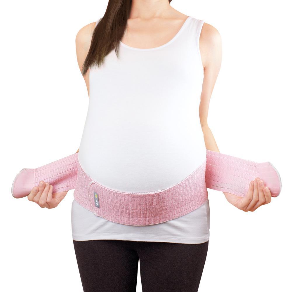 Bracoo MS61 Maternity Belt in Orchid Pink, designed for pregnancy support with adjustable straps.