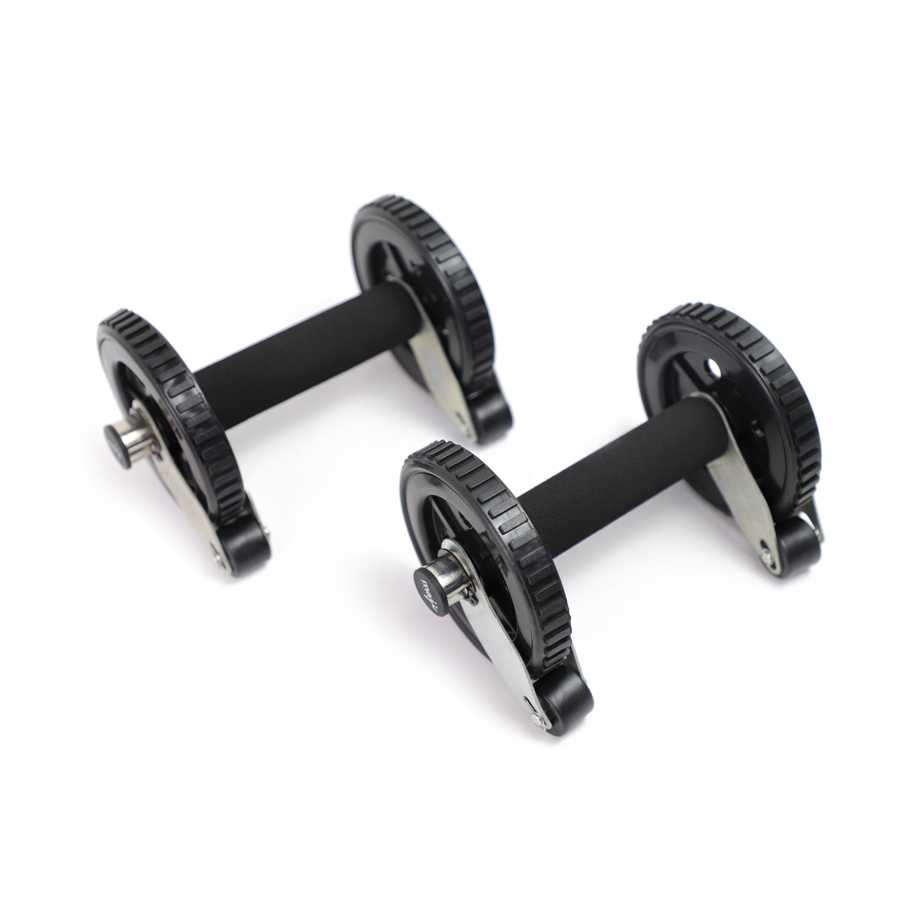 Multi-Functional Ab Rollers with active stop wheel function, designed for ab workouts and push-ups, featuring durable materials and comfortable grips.