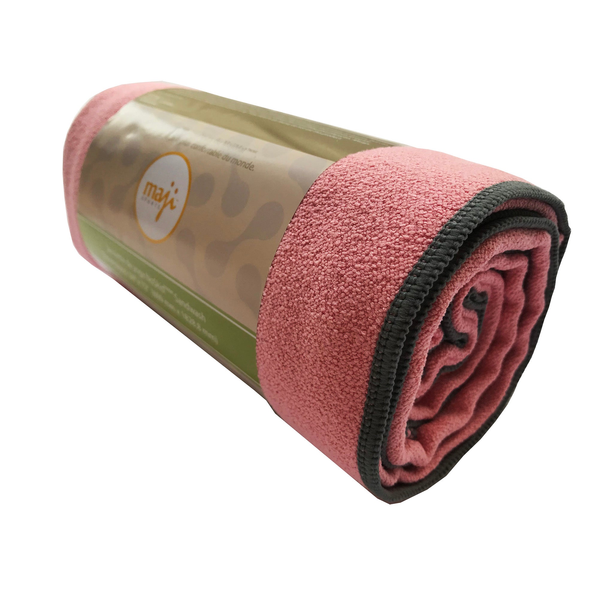 Noskid Sandwash Yoga Towel in solid colors, showcasing its soft texture and quick-drying properties, ideal for yoga and Pilates.