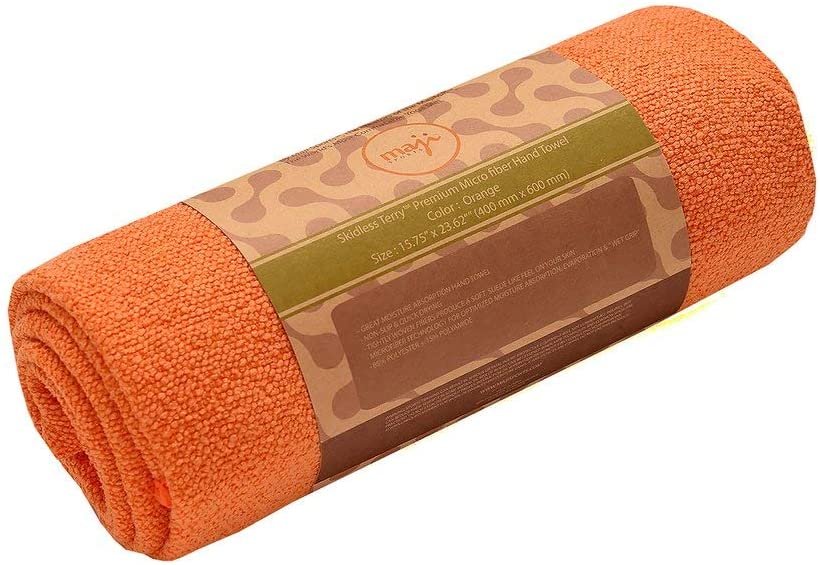 Noskid Sandwash Yoga Towel in solid colors, showcasing its soft texture and quick-drying properties, ideal for yoga and Pilates.