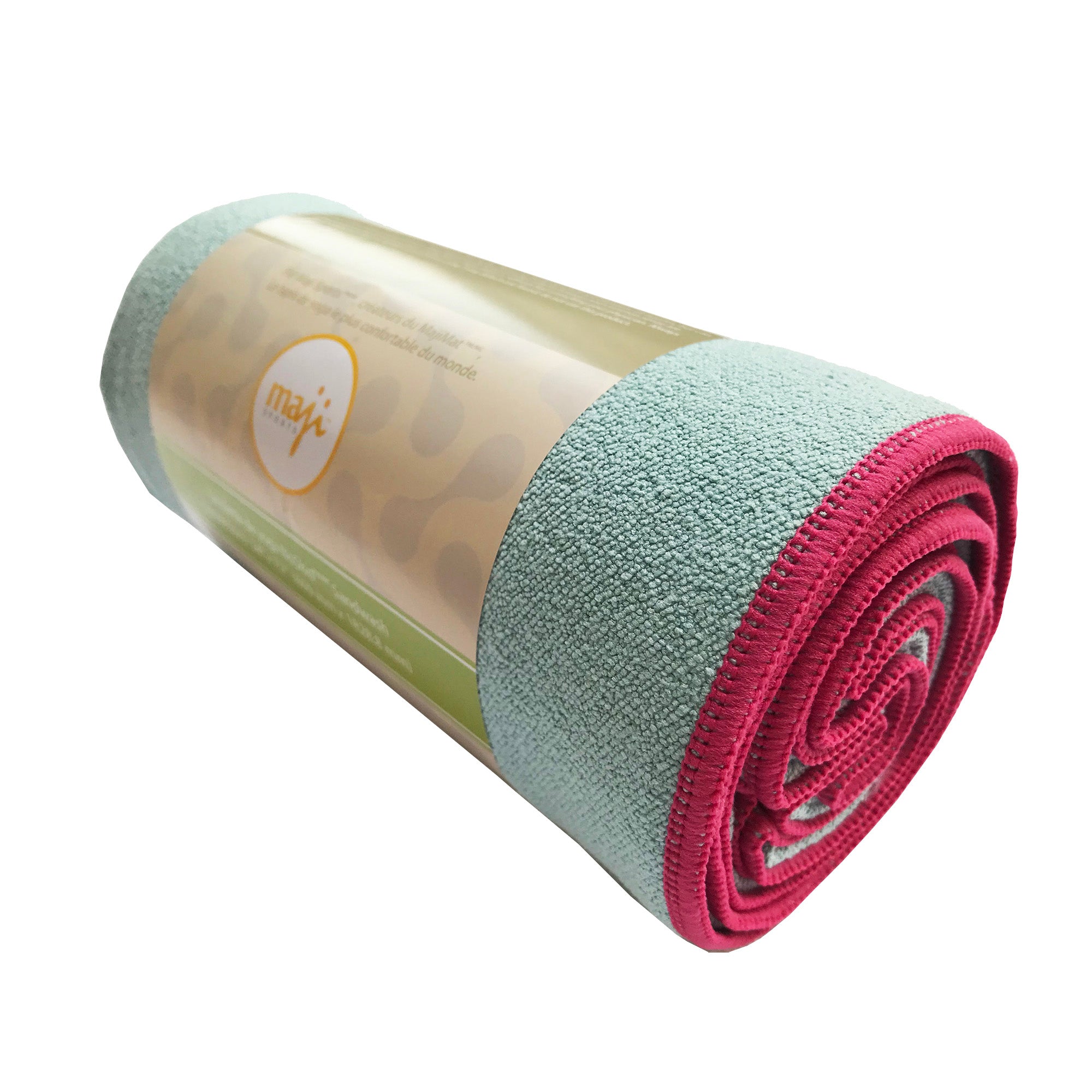 Noskid Sandwash Yoga Towel in solid colors, showcasing its soft texture and quick-drying properties, ideal for yoga and Pilates.