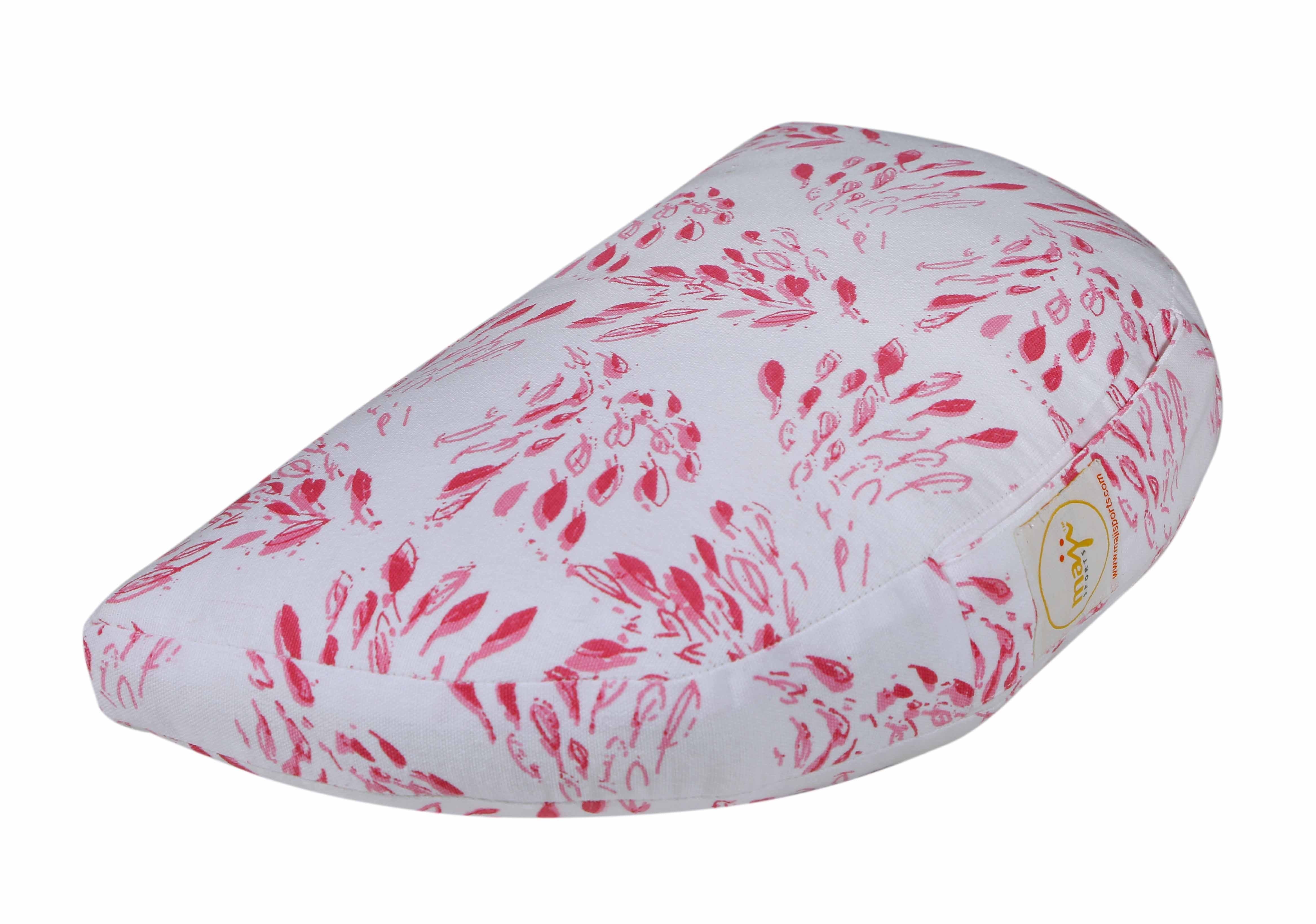 Om Zafu Yoga Meditation Pillow in a serene setting, showcasing its cotton twill cover and ergonomic design for comfort during meditation.